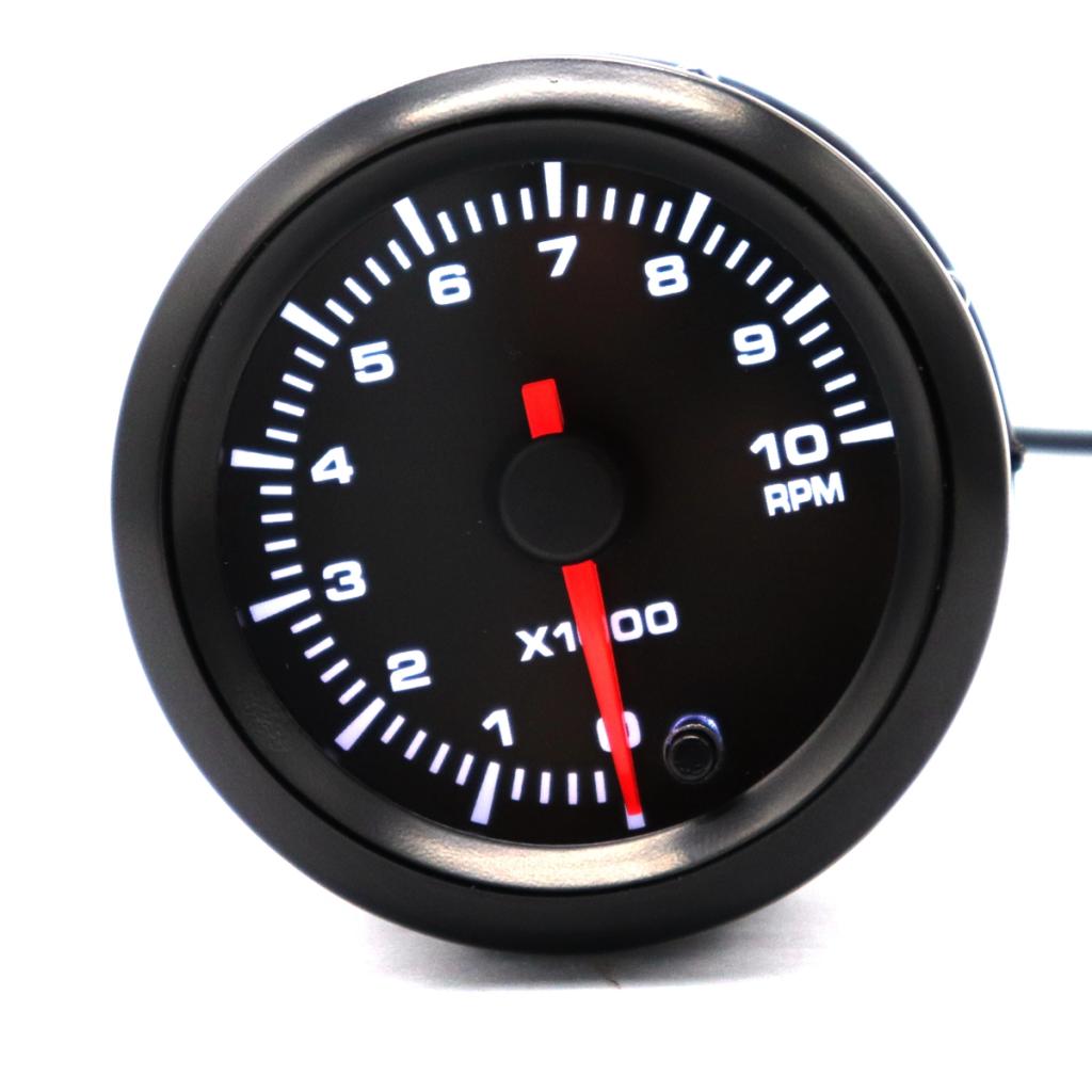 Turteller turtallsmåler for bil bil 2 " 52mm 0 ~ 10000 rpm 7- farget led-lys