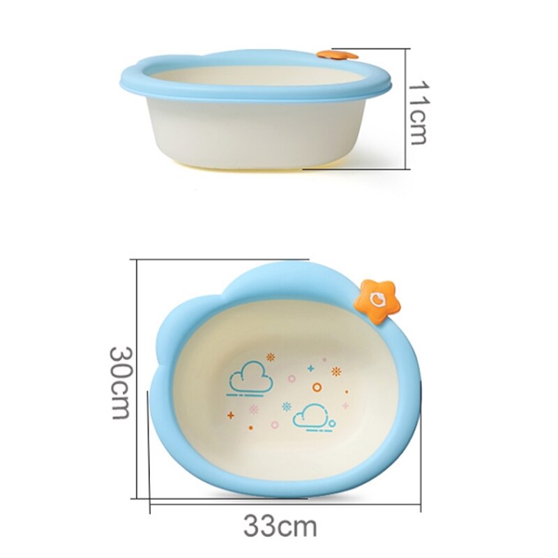 Baignoire épaissie de bébé de lavabo de bain de pied de baignoire de bébé qui respecte l'environnement en plastique de Silicone portatif avec le modèle de bande dessinée diverses couleurs