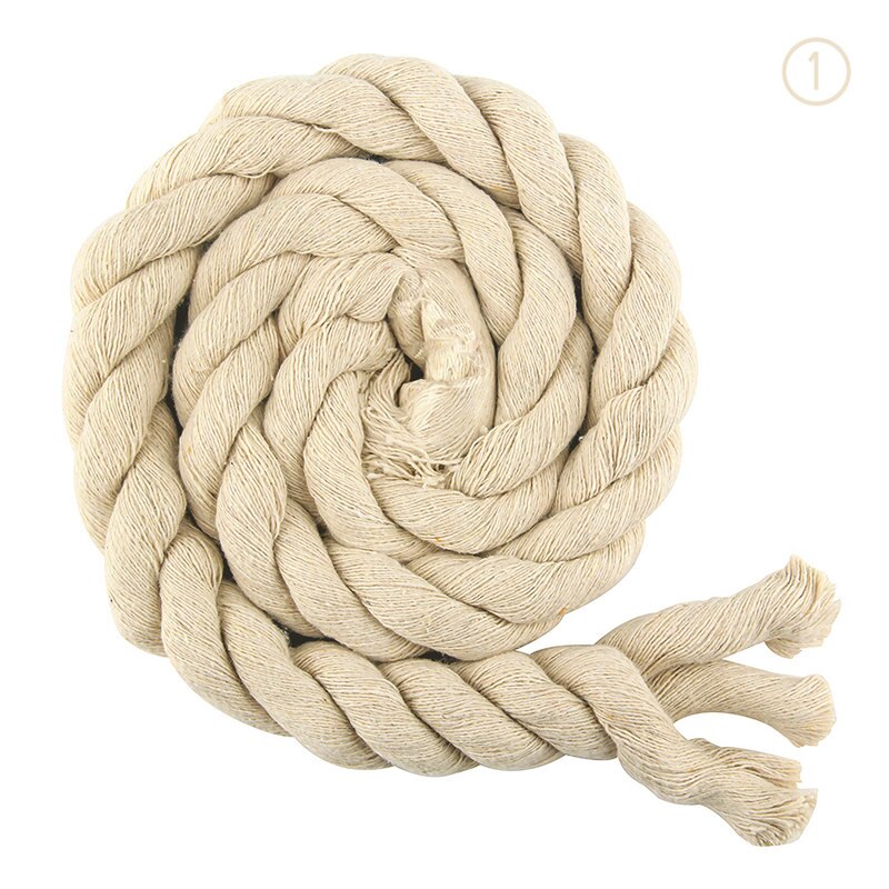 Cordon en coton torsadé de 2 mètres, 20mm, haute ténacité, corde décorative pour sac de maison, accessoires textiles pour la maison, artisanat: color 01