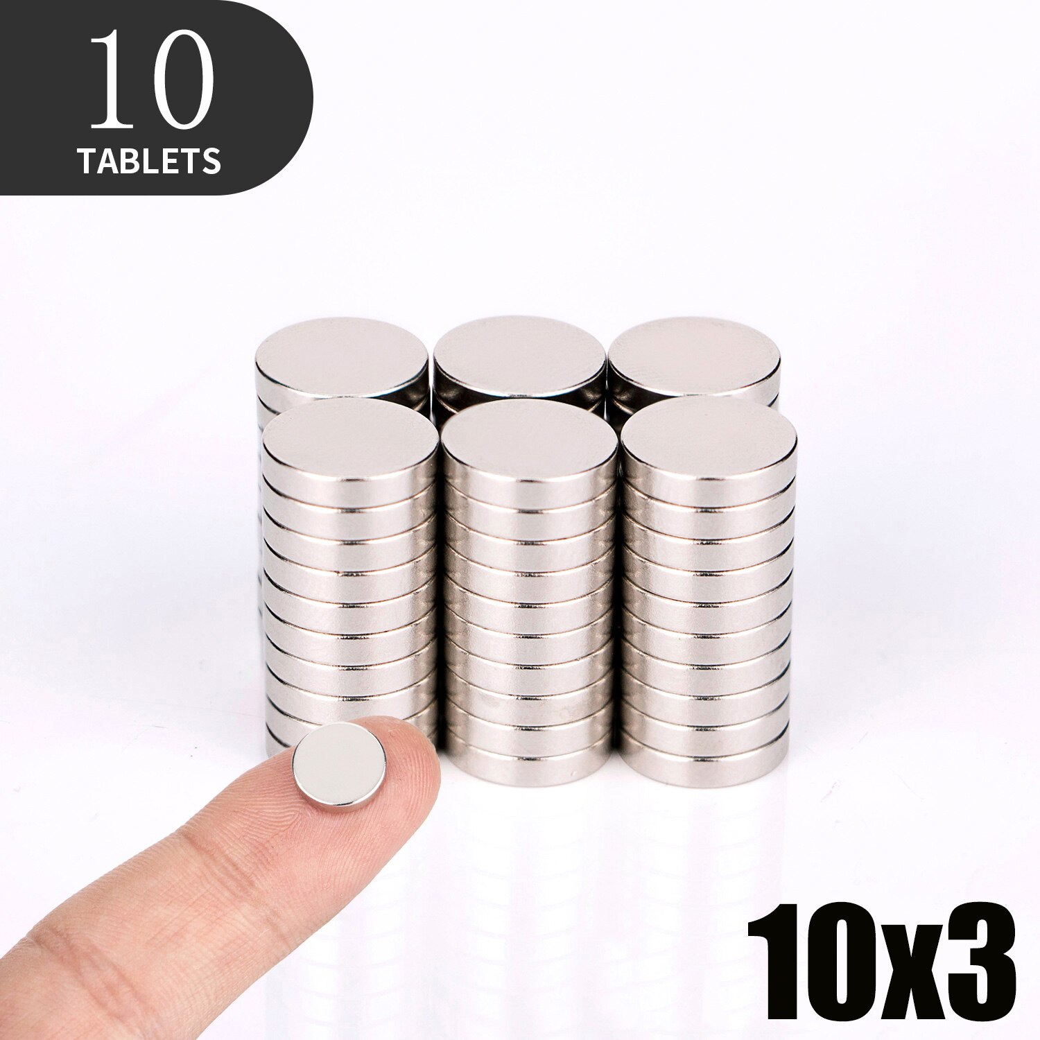 10 16 40PCS/Lot 8x2 10x2 12x2mm Magnet Strong magnets Rare Earth Neodymium Magnet Round Magnet Small Round Magnet: 10pcs(10x3)