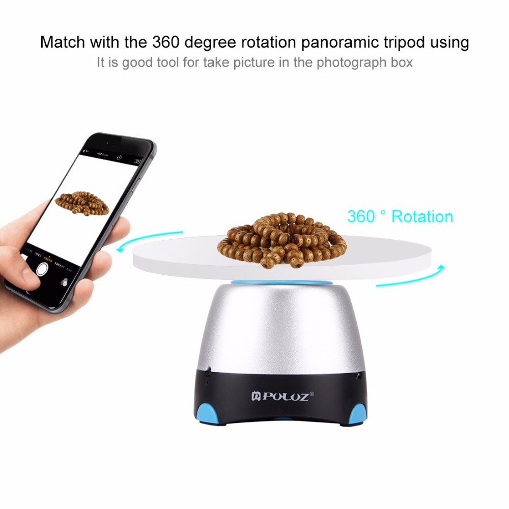 CNP 360 ° rotación de Control electrónico cabeza panorámica de trípode rojo + bandeja redonda con Control remoto adecuado para disparar pequeño productos