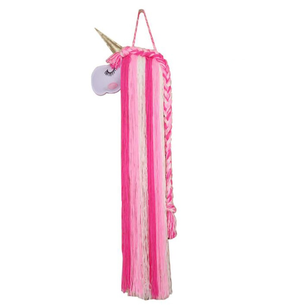 Barrettes de rangement licorne colorée, décoration pour chambre de fille, nœuds de cheveux, ceinture de rangement pour filles, pinces à cheveux, organisateur: 6