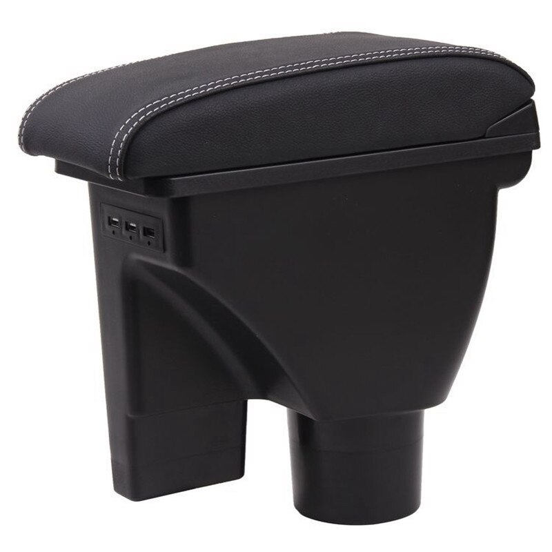 Auto Armlehnen Kissen Schwarz - Mit Becherhaltern & Aufbewahrungstasche Für Mittelkonsole