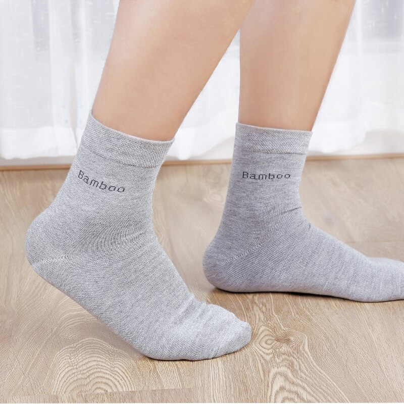 Chaussettes en bambou à bout sans couture pour hommes, décontractées, souples, pour le travail, l'athlétisme et la randonnée