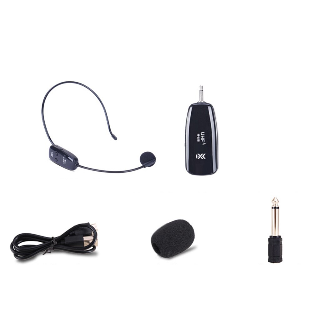 Draagbare Draadloze Microfoon Headset Microfoon Voor Voice Versterker Luidspreker Onderwijs Tour Guide Draadloze Microfoon Zender: Default Title