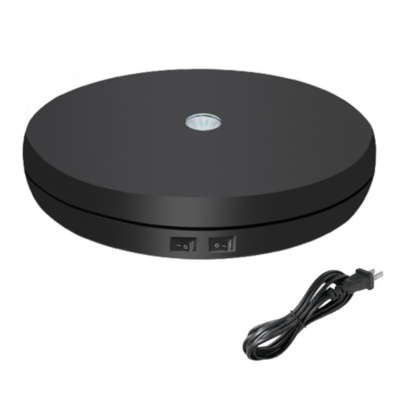 1Set Motorized Turntable Display 360 Degree Electric Rotating Display Turntable for Display Jewelry Watch Digital Product: Black-NS