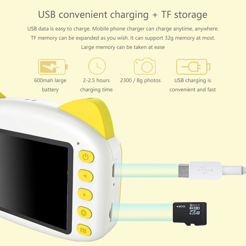 Kinderen Camera 3.5 Inch 1080P 12MP Mini Digitale Camera Cartoon Leuke Foto Video Kind Camera Voor Kids jongens Meisjes