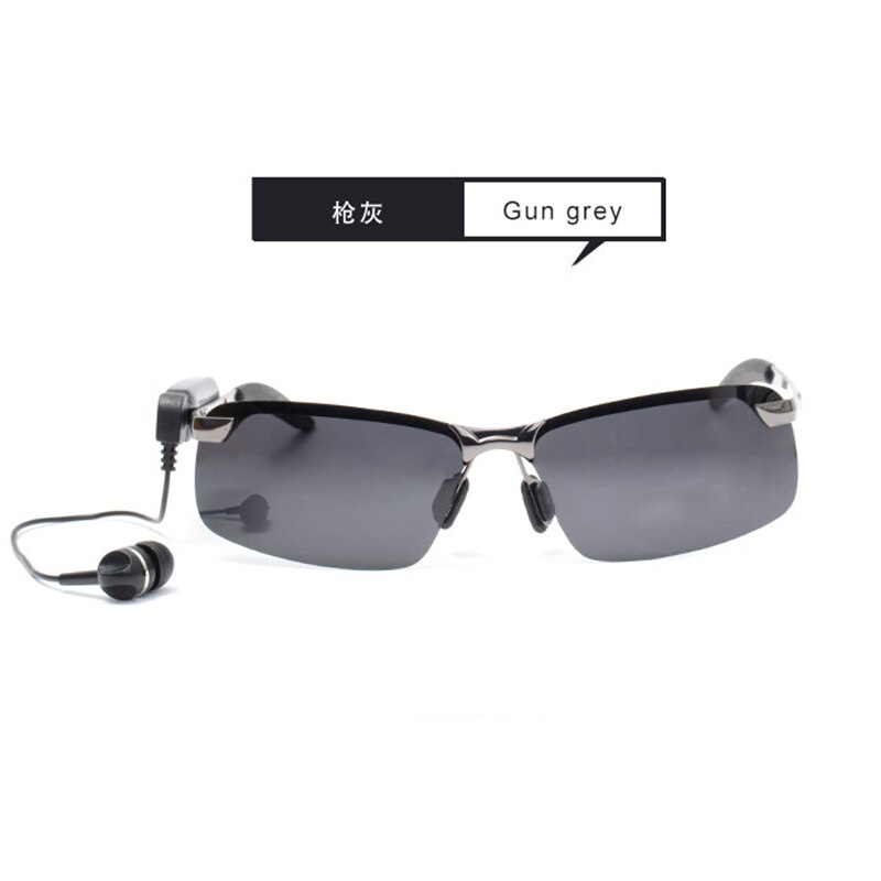 Smart Bluetooth Sunglasses Polarized UV 400 Night Vision Driving Glasses Men Women Car goggles Flying Glasses metal Ultra Light: gun grey