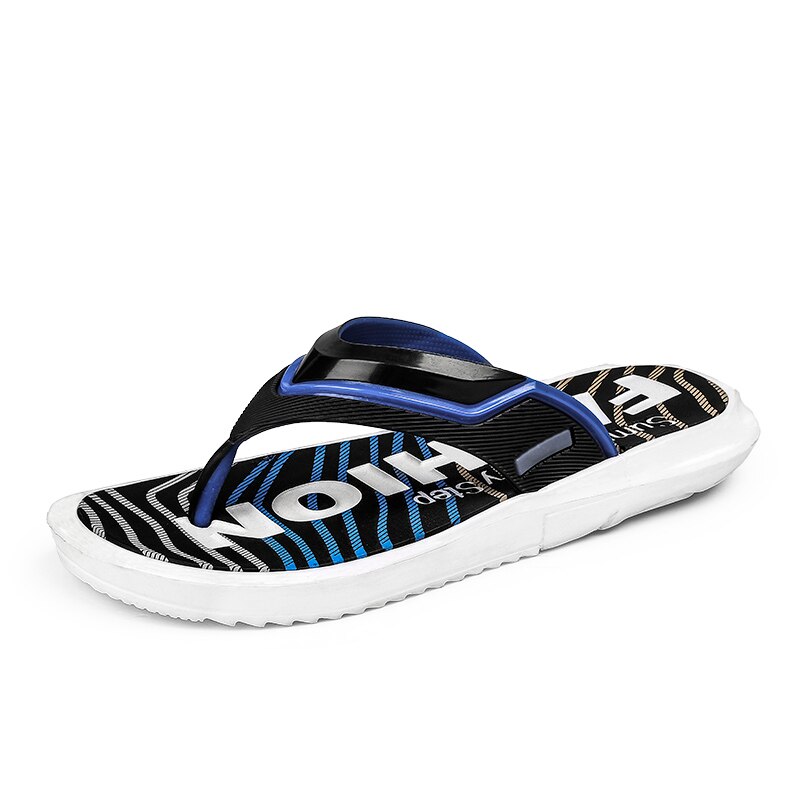 Herre tøfler flip flops sommer herre sommer stil eva myke sko utendørs strand sandaler herre tøfler massasje menn fottøy: Blå / 10
