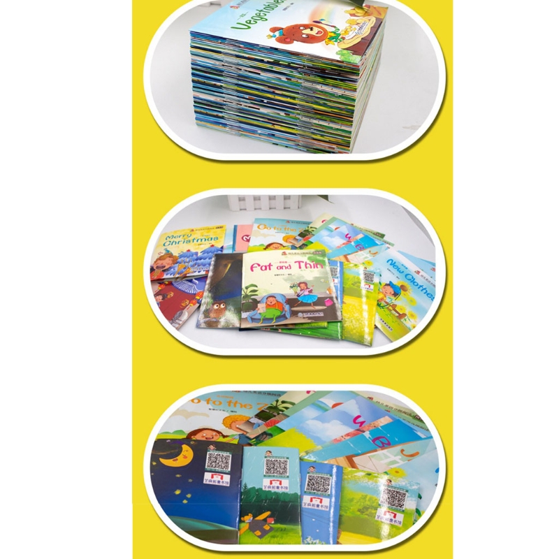 Kids Interactive Book with Cartoon Made by Fine Paper Activity Books Preschool English Learning Book for Infants A2UB
