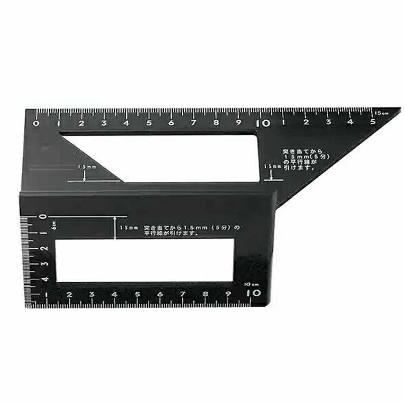 Japanese Aluminum Alloy woodworking Multi functional Square 45 degrees 90 degrees gauge ruler plastic Angle Protractor