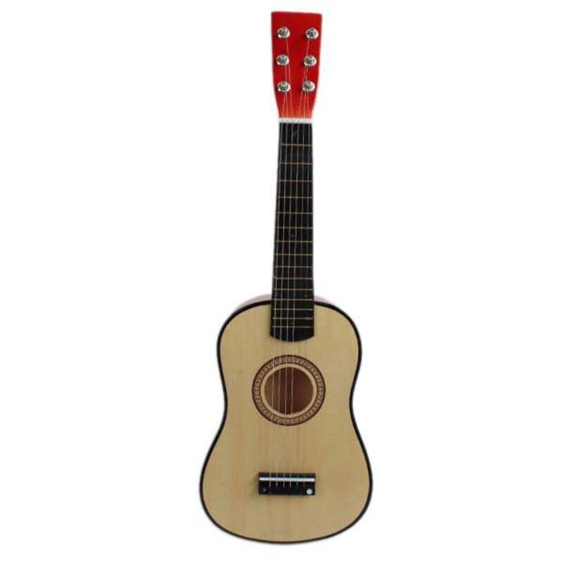 23Inch Gitaar Mini Gitaar Basswood Kid 'S Muzikale Speelgoed Akoestische Snaarinstrument Met Plectrum 1st String Zwart