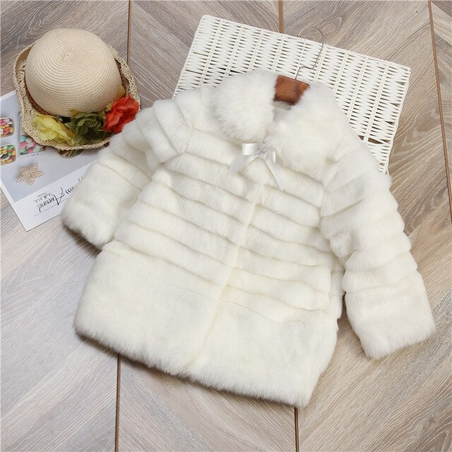 abrigo blanco de felpa cálido de otoño e invierno para niñas, ropa de primavera, prendas de vestir para niños, chaquetas para niñas, abrigo Casual de flores rojas para niñas: 8T