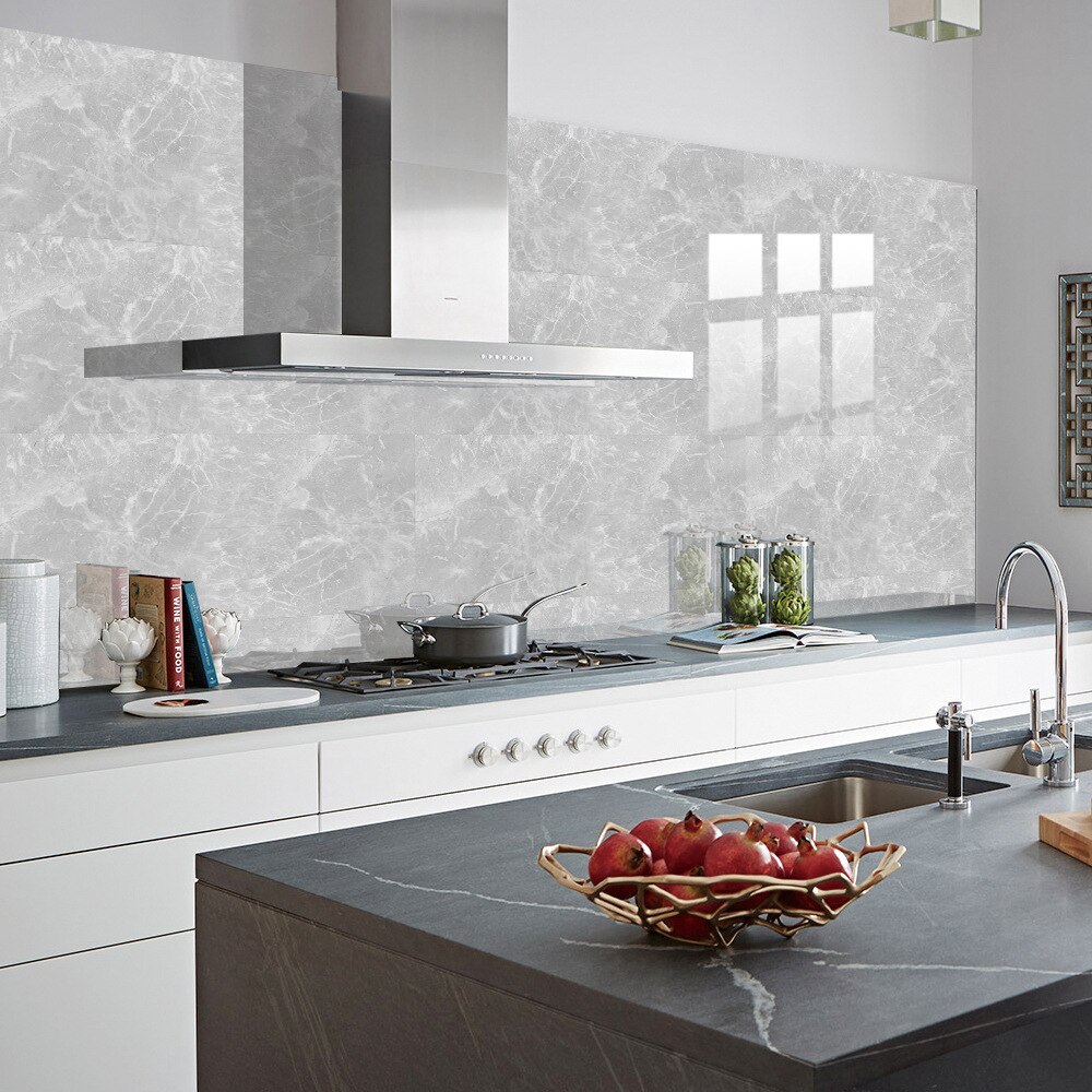 Tile Wall Sticker Marble Ceramic Self Adhesive PVC Waterproof 3D Stickers for Kitchen Bathroom Decor Peel and Stick Mural Panel