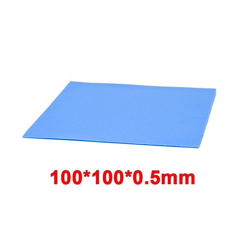 Rgeek 100 Pcs Blauw 10Mm * 10Mm Gpu Cpu Heatsink Cooling Geleidende Siliconen Pad Thermische Pad Термопрокладка: 100x100x0.5mm