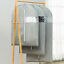 Universele ademende vochtwerende non-woven kleding stofhoes zichtbare kledinghoes ritssluiting opbergzak beschermer: Lichtgrijs / 60130cm