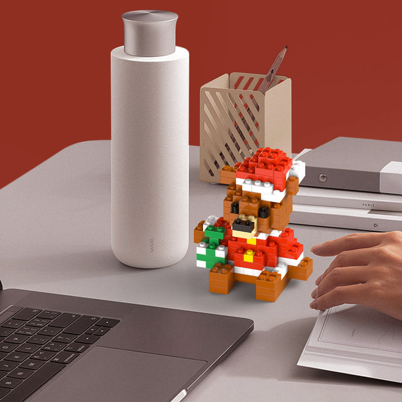 Christmas Series Of Particle Diamond Building Blocks Educational Assembling Toys Christmas Tree Santa Claus Small Ornaments