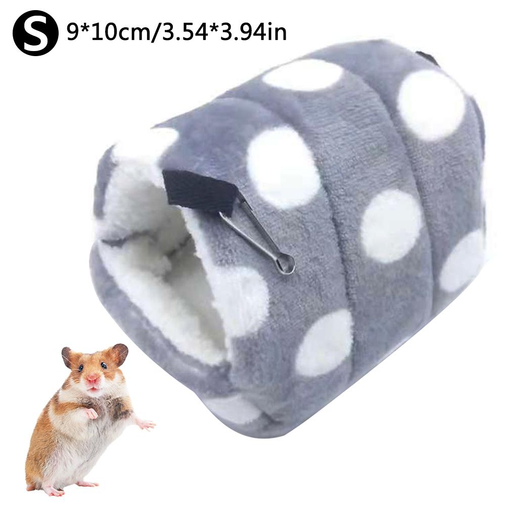 Tente-hamac molletonnée pour petits animaux de compagnie,petite maison douillette et confortable idéale comme lit pour un hamster, cochon d'Inde ou écureuil, au printemps et en hiver: H   9X10cm