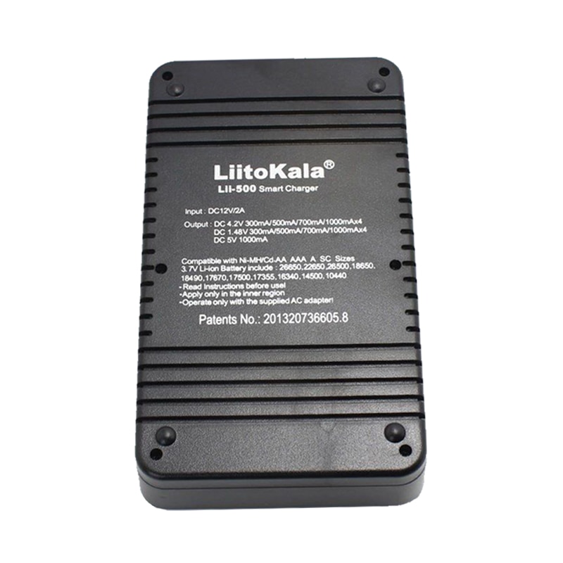 Liitokala Lii-500 Batterij Lader Met Lcd-scherm + 12V2A Adapter + Auto Chаrger 3.7V/1.2V Aa/aaa 18650/26650/16340/14500/10440/18500