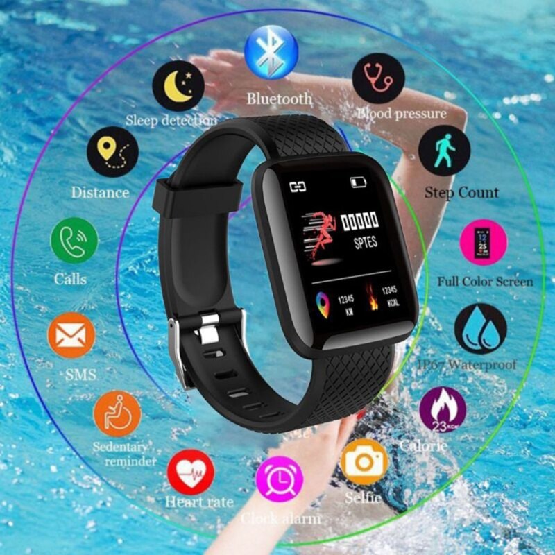 Bluetooth IP67 Fitness Trackers Smartwatch Voor Monitoring Hartslag En Slaap Detectie Sport Horloge Voor Mannen En Vrouwen