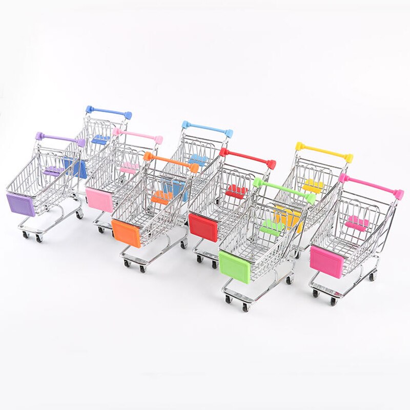 Mini jouet caddies petit jouet pour animaux de compagnie supermarché Handcart panier utilitaire panier de stockage stockage à la maison