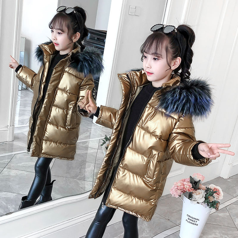 Kinderen Donsjack Kinderen Winter Jas Meisjes Grote Fur Hooded Parka Dikke Jassen Warm Bovenkleding Voor Koude Winter -30 graden