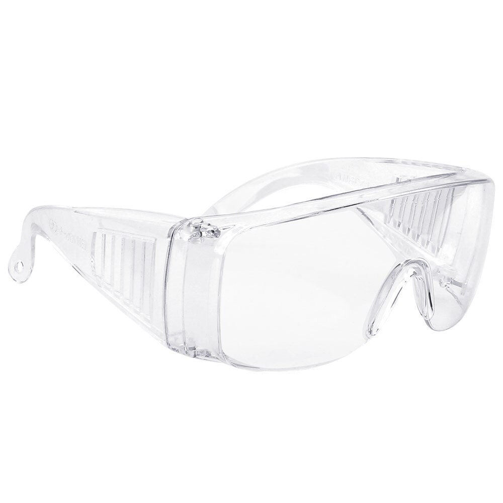 Foldable Adjustable Anti-fog Safety Goggles Anti-Sneeze Liquid Eye Protection Anti-Droplets Windproof Lab Glasses Clear Lens: A