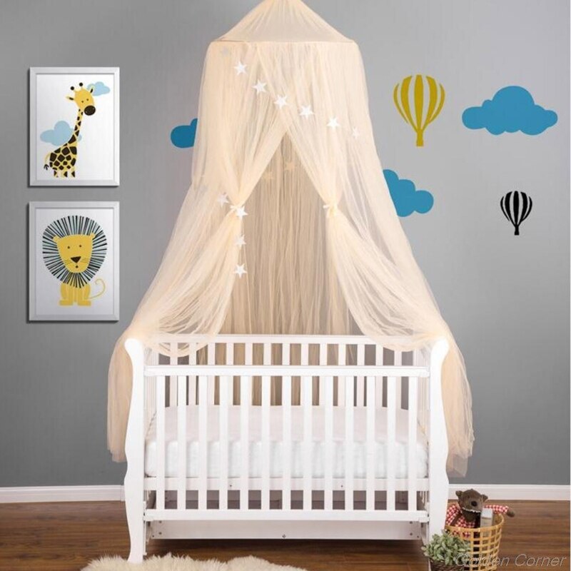 Mosquito Net with Stars Hanging Tent Baby Bed Crib Canopy Tulle Curtains for Bedroom Play House Tent for Kids Room M18 21