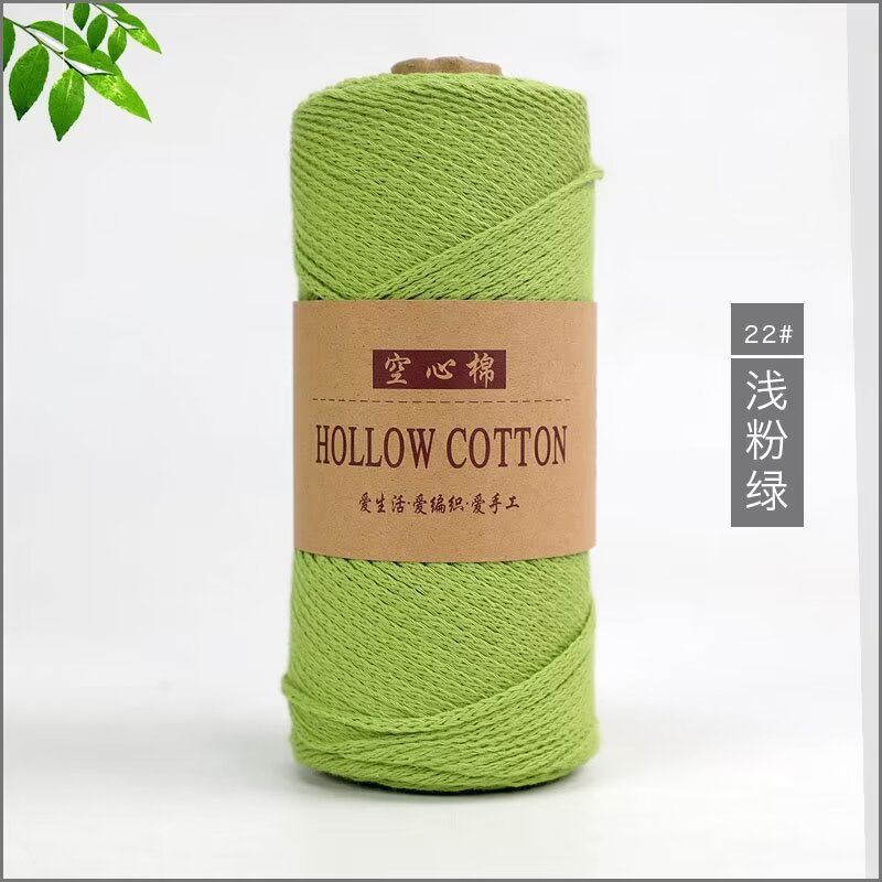 Hollow Cotton Thread Linen Yarn 150g Round Strand Medium Thick Cotton Thread Hand Woven DIY Crochet Hook Hat Bag Material