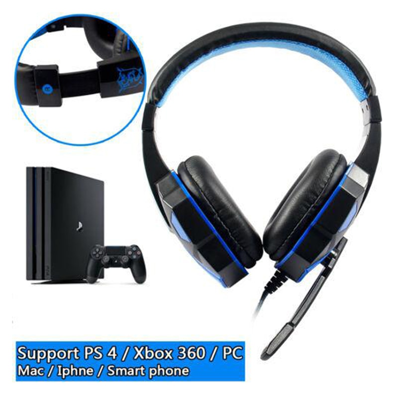 3.5Mm Gaming Headset Mic Led Hoofdtelefoon Fodable Stereo Surround Voor Pc PS4 Xbox One Voor Iphone Xiaomi Samsung Tablet laptop