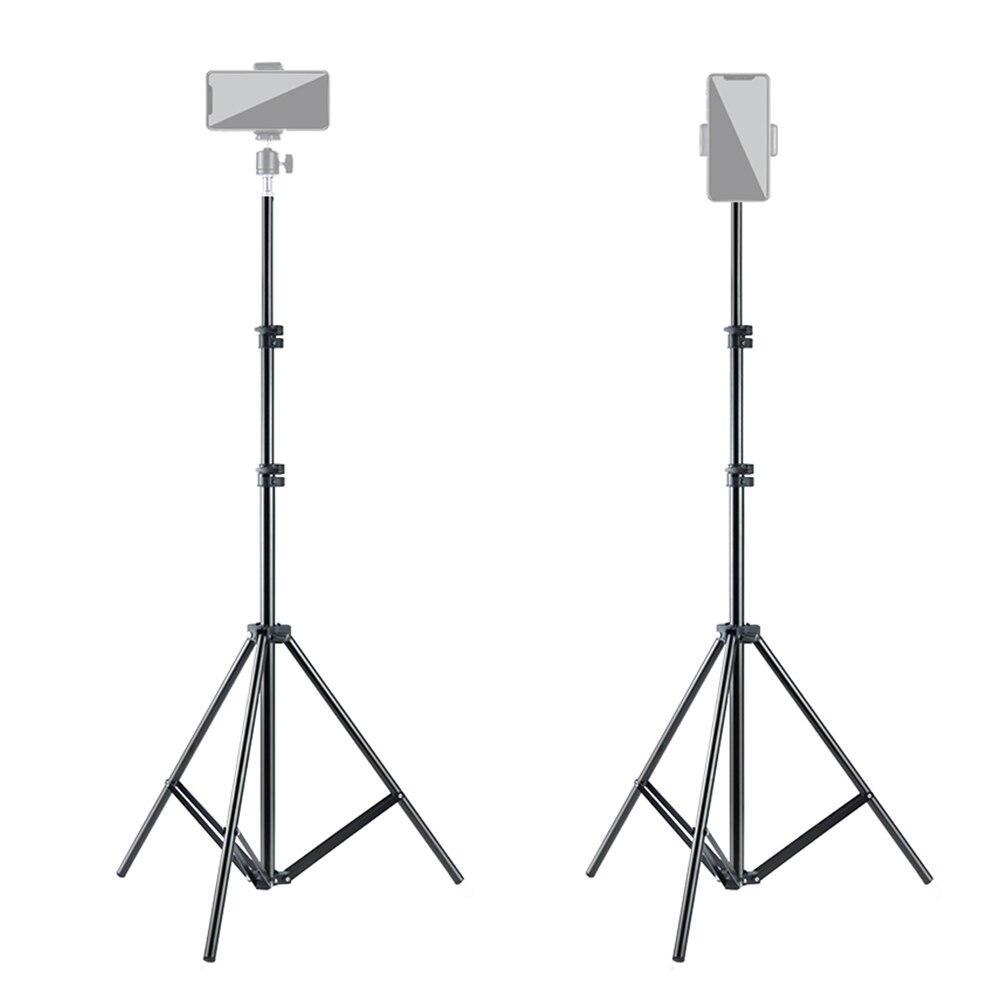 50/150/200cm Light Stand Tripod Adjustable Height Aluminum Alloy 1/4 Inches Screw for Photography LED Lights Tripod Head Softbox
