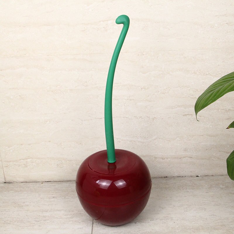 Cute Cherry Shaped Toilet Brush Holder Set Bathroom Cleaning Kit Cleaner Household Toilet Cleaning Brushes C1086 f