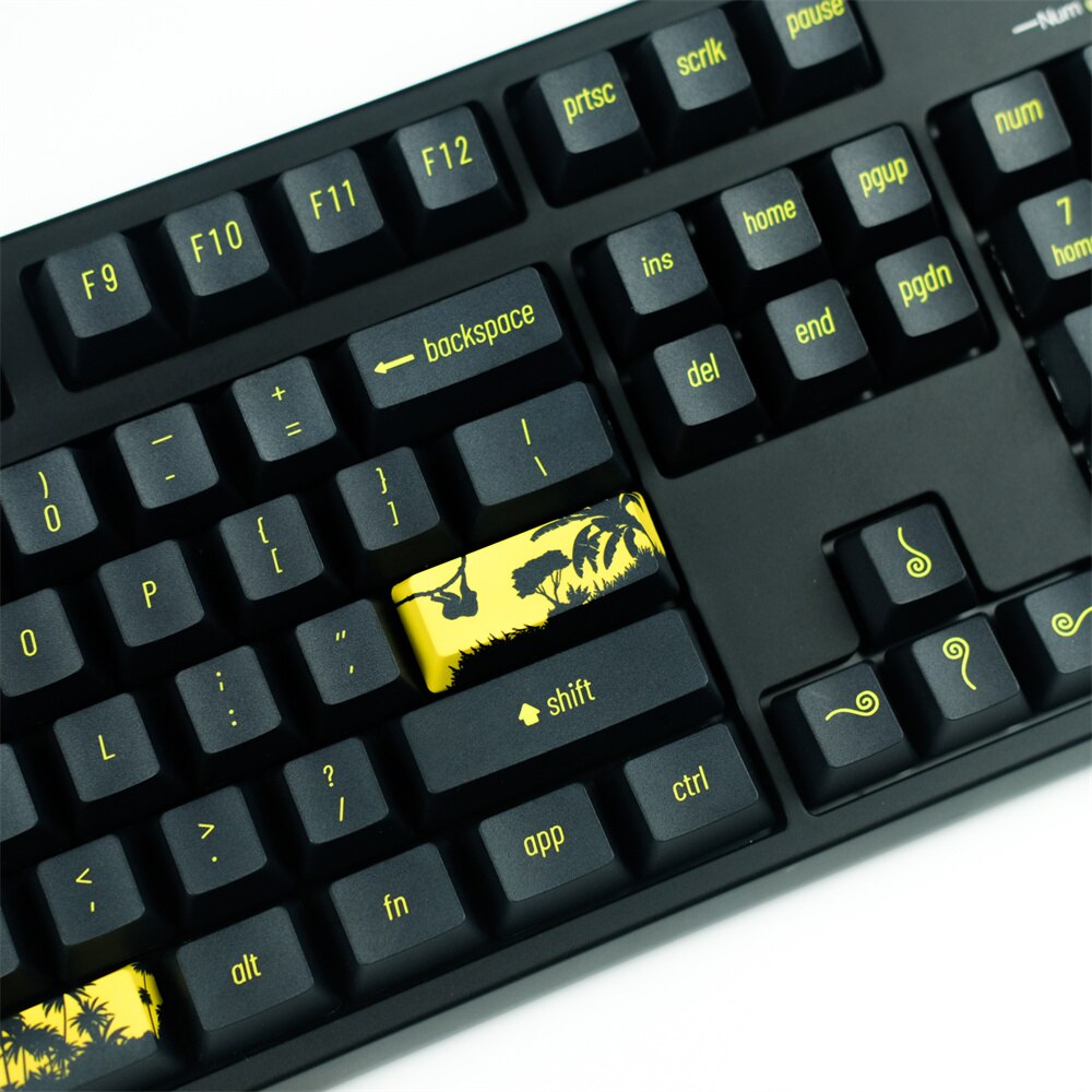 1 Set PBT Dye Subbed Keycap GMK Monkeys KeyCaps OEM Profile With ISO For Cherry MX Kailh Gateron Switches Mechanical Keyboard