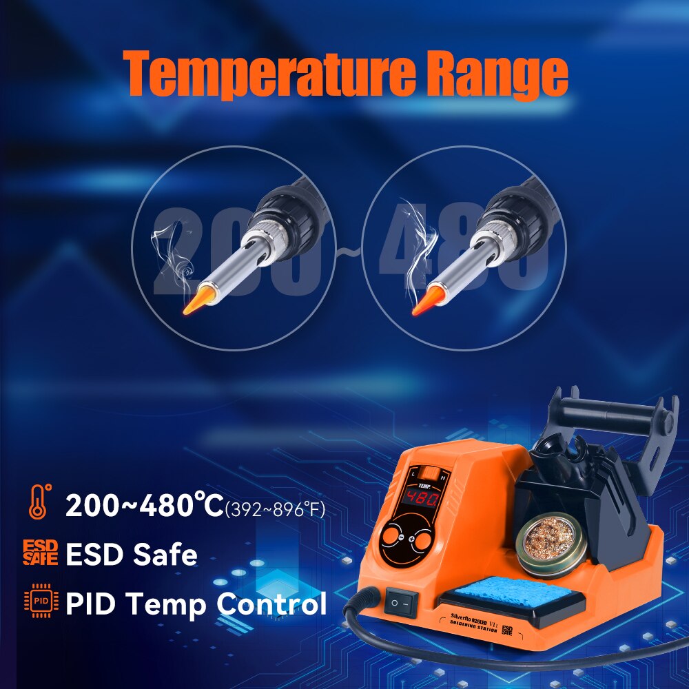 Silverflo 926portato VI saldatore elettrico stazione di saldatura digitale temperatura regolabile saldatore strumento di riparazione saldatura SMD