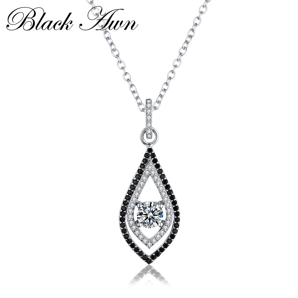 Classic 925 Sterling Silver Fine Jewelry Necklaces Pendants Trendy Engagement Necklaces for Women Wedding Pendant P088