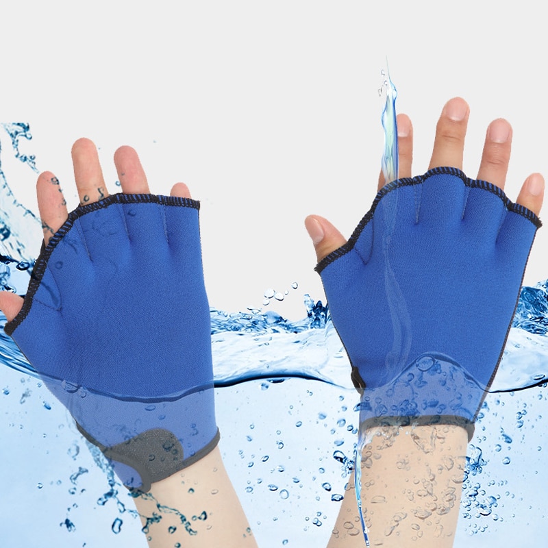 Swimming gloves Hand webbed Snorkelling Diving equipment Surfing Paddles Training Summer half finger gloves Women men Duck's paw