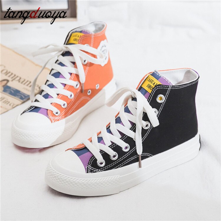 Dames canvas schoenen sneakers hoge veterschoenen dames casual schoenen skateboard schoenen dames