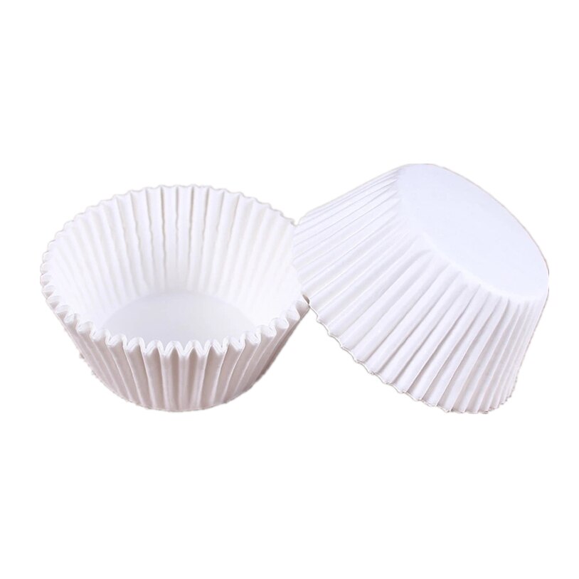100pcs Pure White Cupcake Paper Liners Muffin Cases Cup Cake Baking Egg Tarts Tray Kitchen Accessories Pastry Decorating Tools