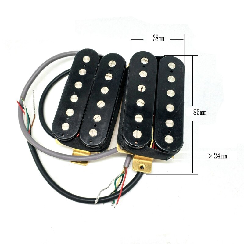 Electric Guitar Neck and Bridge Pickup Set Double Coil Humbucker Pickups for Electric Guitar Pickup Replacement