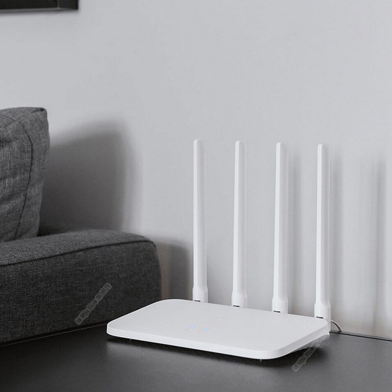 Xiaomi mijia roteador wi-fi 4c 64 ram, 802.11 b/g/n 2.4g 300mbps 4 antenas inteligente roteadores sem fio da banda do controle do aplicativo, repetidor