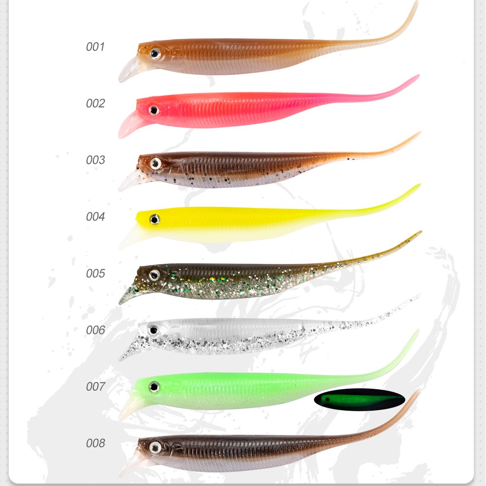 D1 Karper Vissen Zachte Lokken Met Lip 85Mm Drift Zoetwater Aas Leurre Souple Rollende Actie Pesca Zwart Bas Baars visgerei