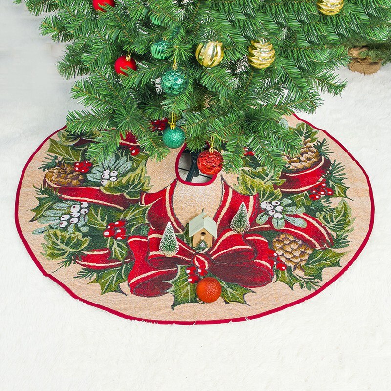 100cm julgran kjol år dekoration kotte krans träd fotskydd matta god jul tillbehör