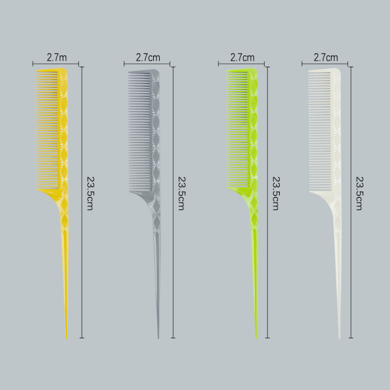 Peine de cola puntiaguda para peluquería, peines de estilismo para mujer, cepillo de pelo para corte de pelo, cepillo de dientes denso para peluquero