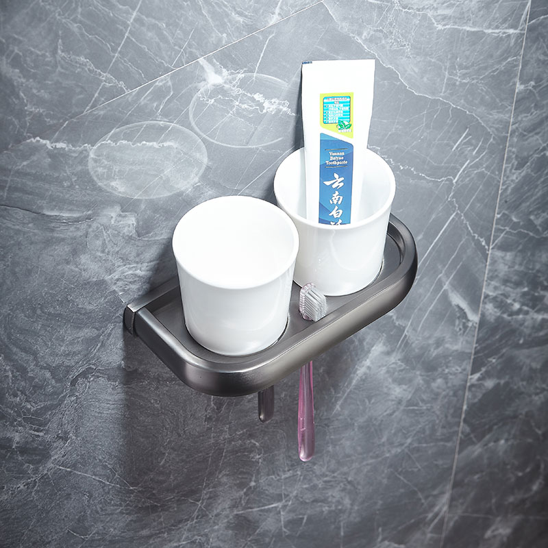 Messing Badkamer Plank Gunmetal Muur Handdoek Plank Messing Wc Handdoek Bar Nordic Driehoek Mand Toiletborstel Hardware Set