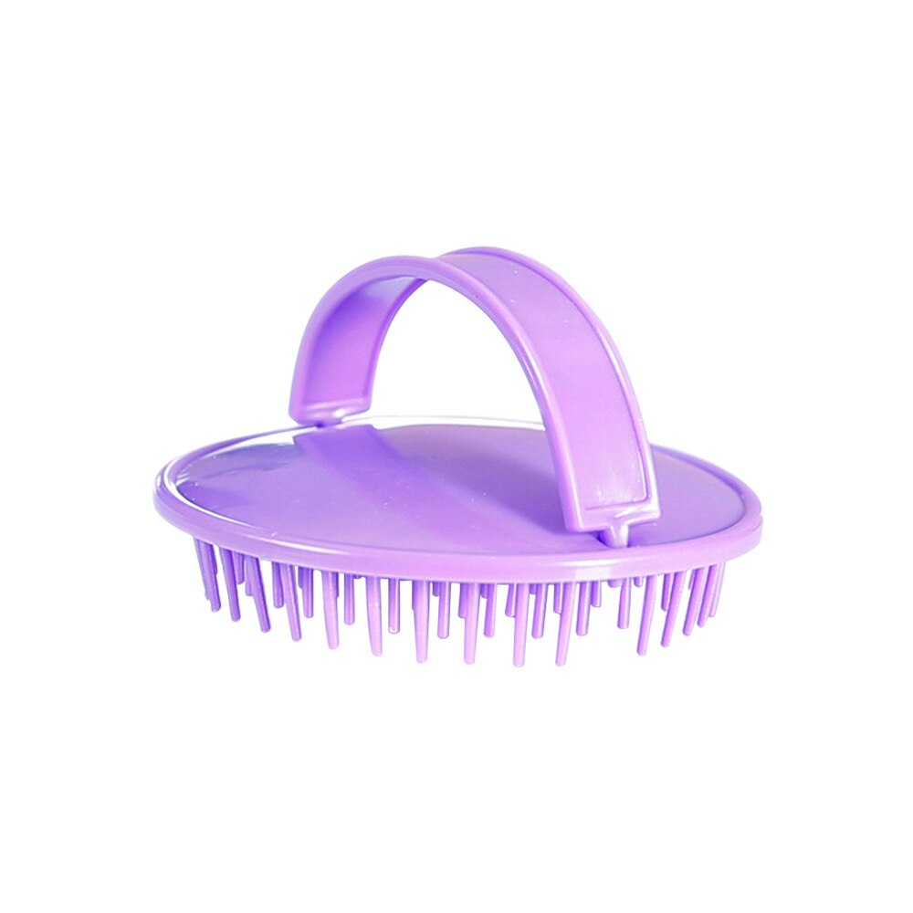 Shampoo Scalp Hair Massage Brush Comb Shampoo Hair Washing Comb Shower Bath Brush Spa Massage Brush Body Head Massager Care Tool: Purple
