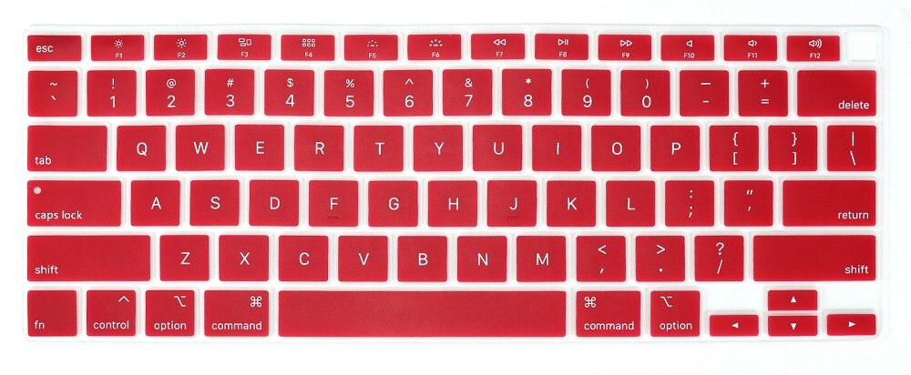 Us Layout Silicon Voor Macbook Air 13 Touch Id A2179 Keyboard Cover Voor Macbook Air 13 A2179 Toetsenbord skin Protector: US Red