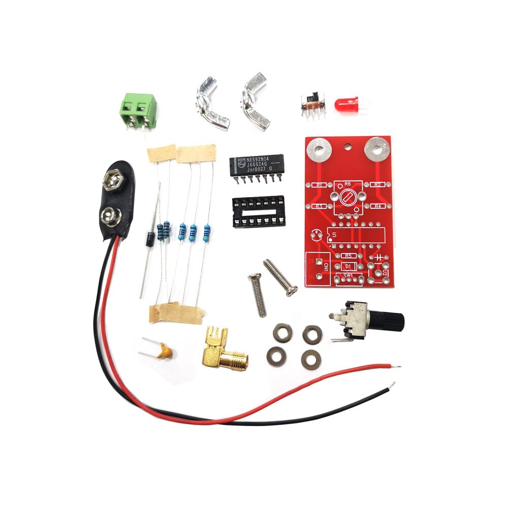 Antena de bucle magnética activa HA SDR, Radio de onda media corta, bajo ruido, ganancia ajustable, 100kHz-30MHz: diy kit