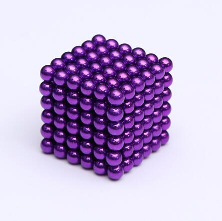 216 Pz/set 3D Magia Magnete Magnetico Blocchi Balls Sfera Cubo Perline di Costruzione Giocattoli Partito FAI DA TE Decorazione Accessori Per La Casa: VIOLA