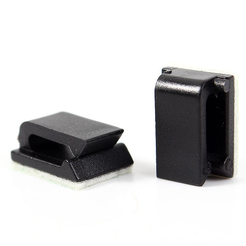 10 st bil självhäftande kabel sladdhållare trådklämma hanteringsklämmor 1.2 x 0.5cm