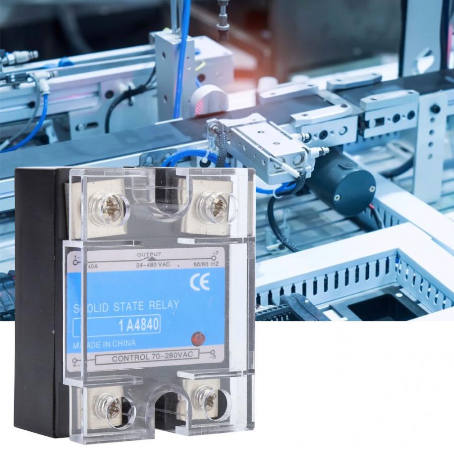 Solid State Relay Single Phase 70-280VAC Input 24-480VAC Load AC-AC SSR Electrical Equipment For CNC Machinery